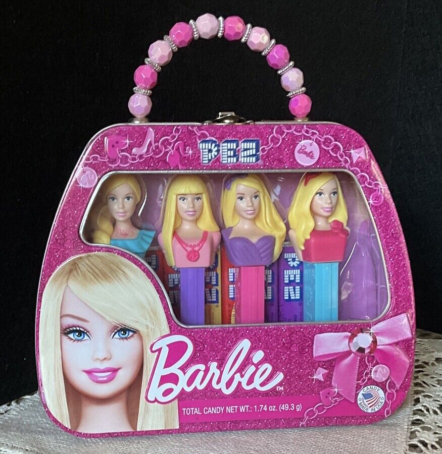 Mattel Barbie PEZ (4) Dispensers *Brand New Sealed* Collector’s Tin Purse- 2012
