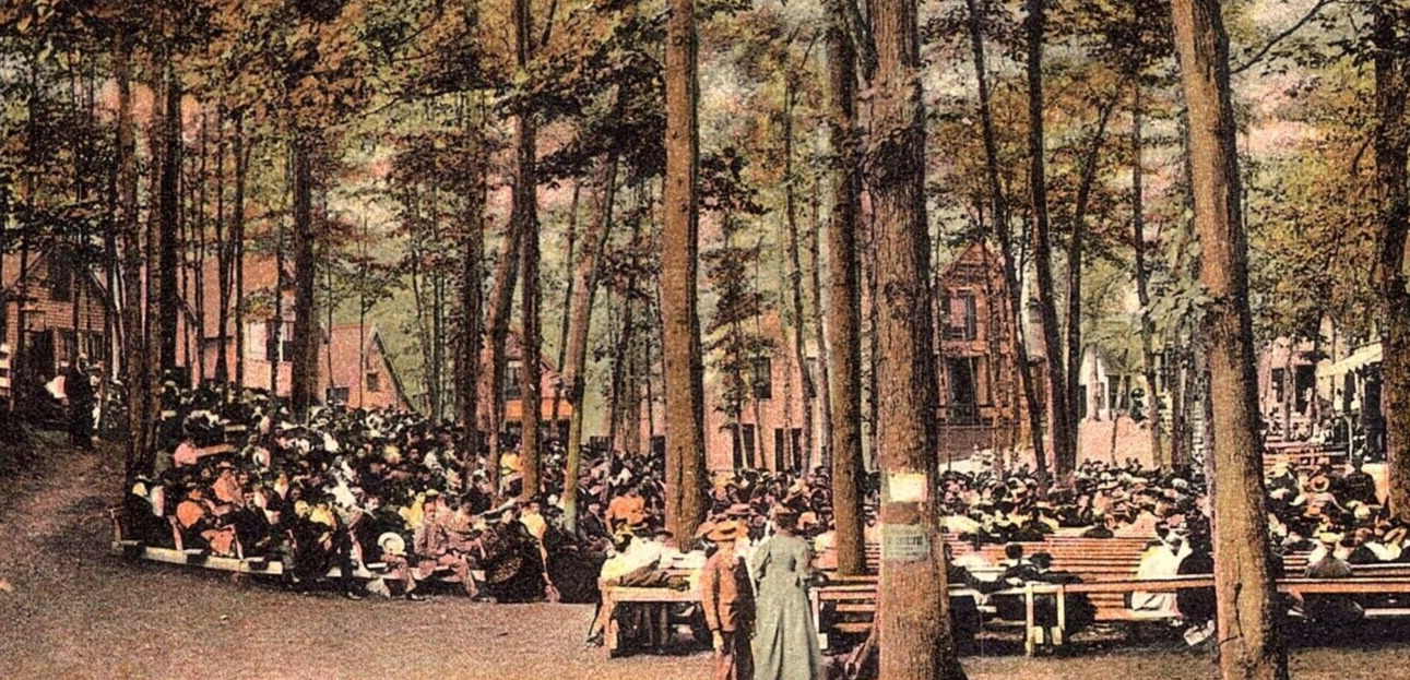 Vintage Postcard New Hampshire, Camp Ground, Alton Bay  N.H. - c1900s