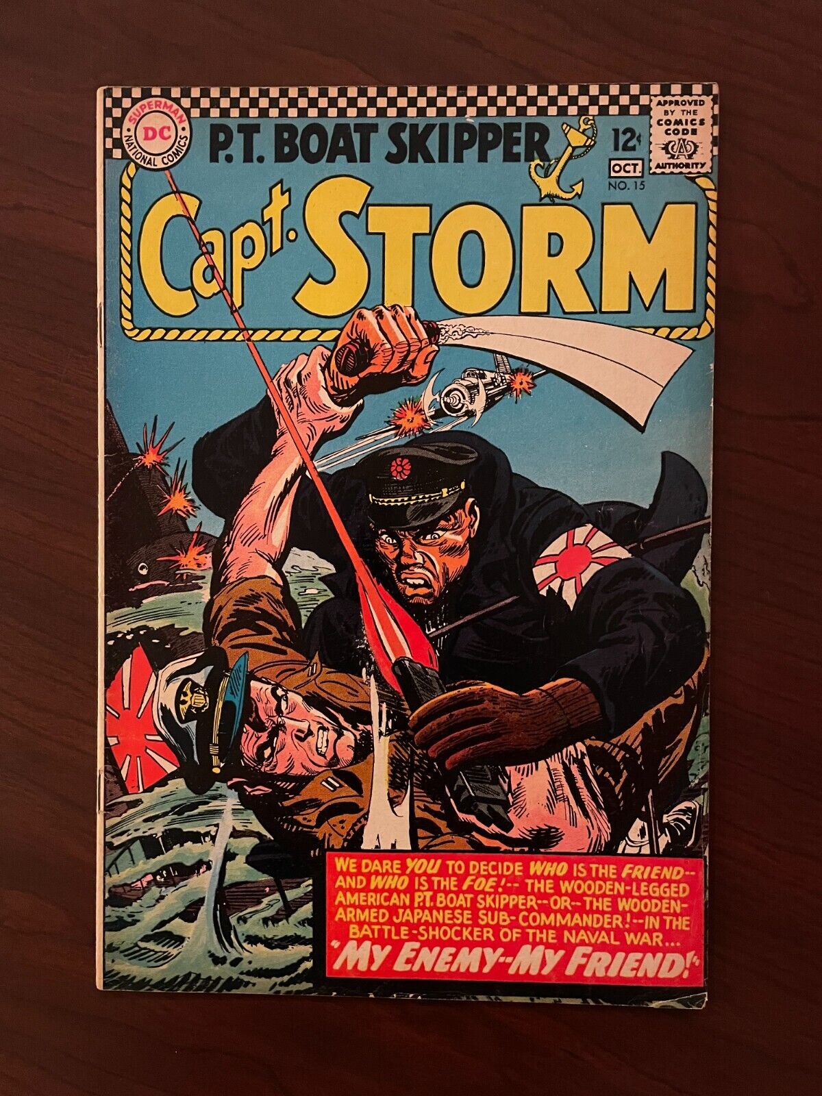 Capt. Storm #15 (DC 1966) P.T. Boat Skipper Silver Age War Jack Abel 6.0 FN