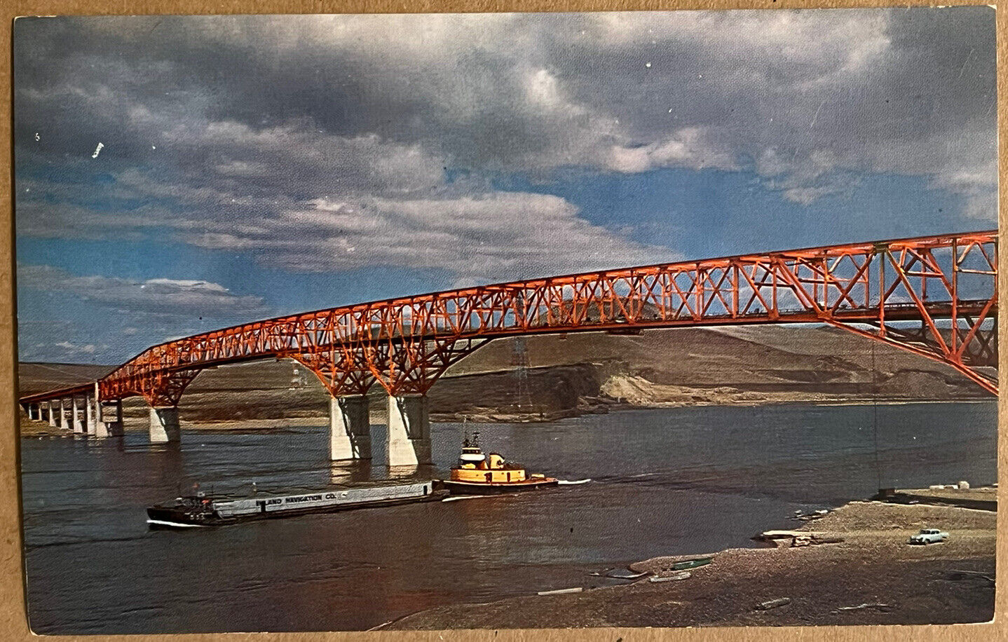 Columbia River Oregon Umatilla Bridge Postcard