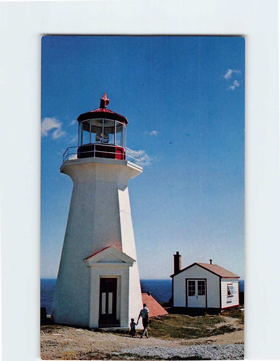 Postcard Lighthouse at Shipshead Gaspe Peninsula Cap Gaspé Canada
