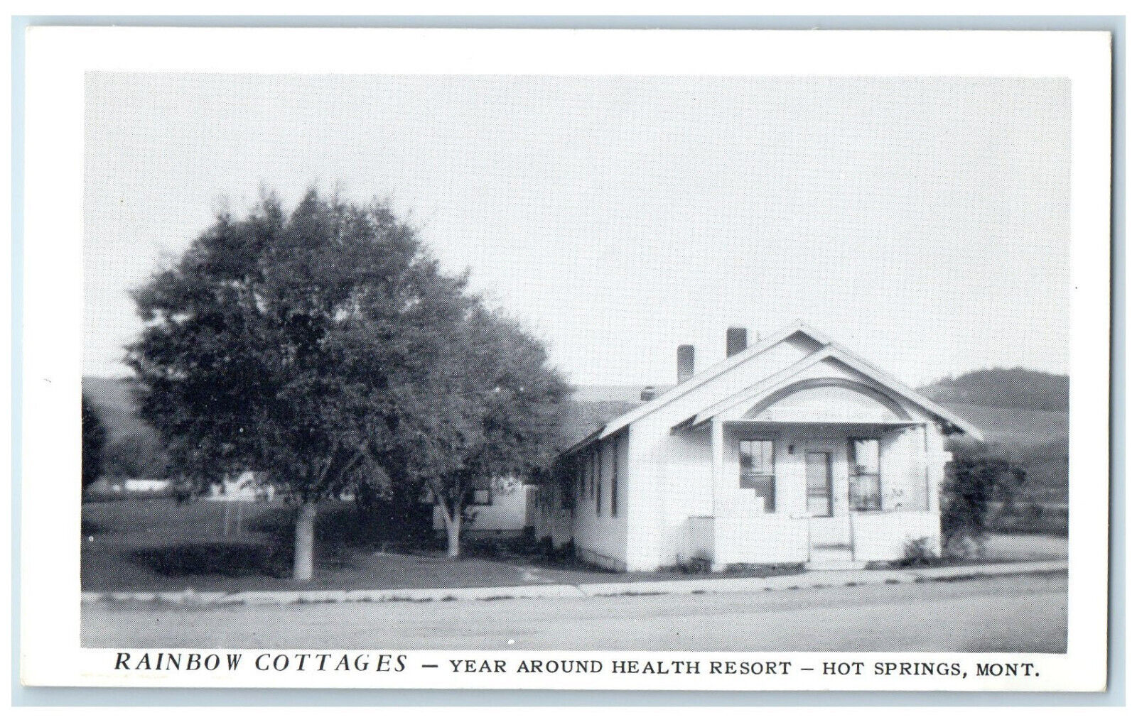 c1940's Rainbow Cottages Hot Springs Montana MT Vintage Unposted Postcard