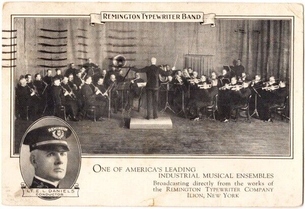 Remington Typewriter Band, Lt. E. L. Daniels signature, Conductor, 1926  P C