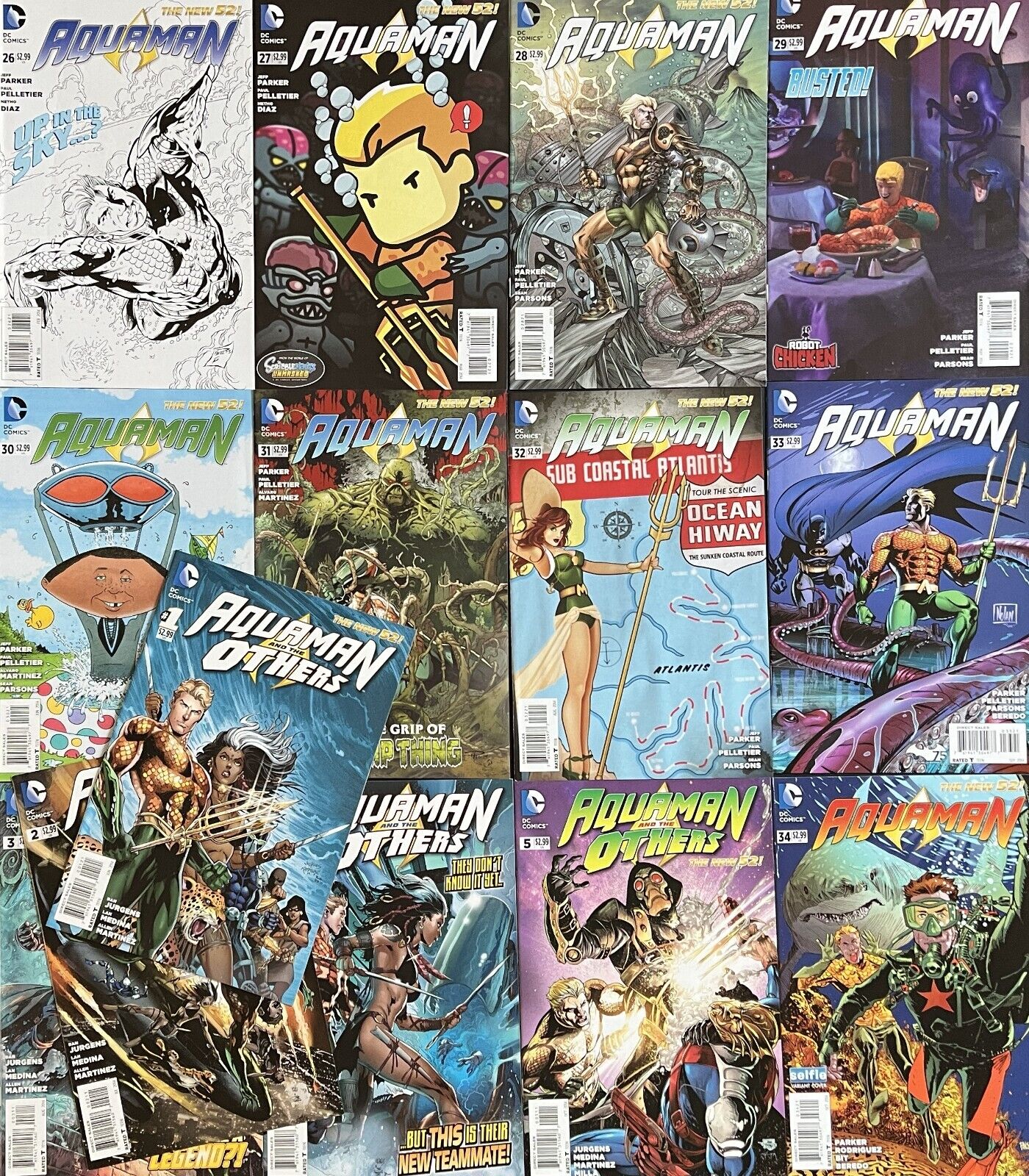 Aquaman 26 27 28 29 30 31 32 33 34 variants + the Others New 52 DC comic lot