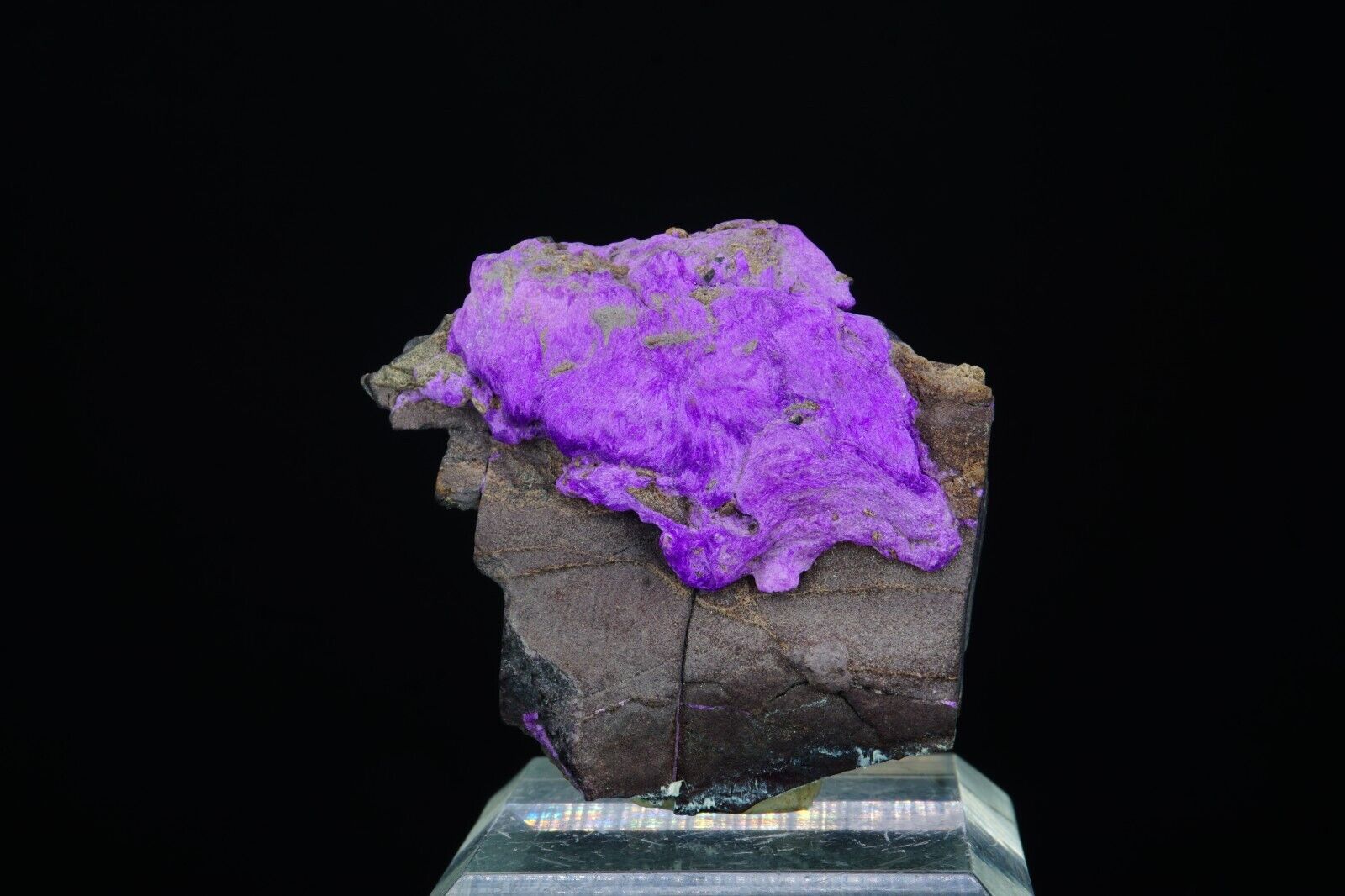Fibrous Sugilite / Rare Mineral Specimen / From N'Chwaning III Mine, South Afric