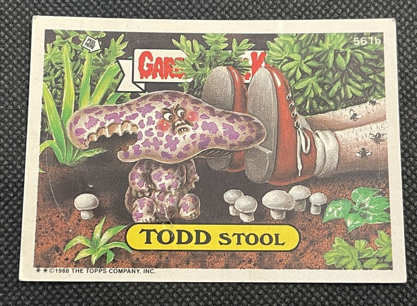 Vintage 1986 Todd Stool Garbage Pail Kids Topps Sticker Card #561b
