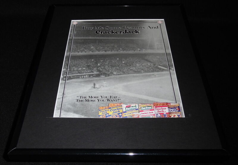 1995 Cracker Jack Baseball Framed 11x14 ORIGINAL Vintage Advertisement