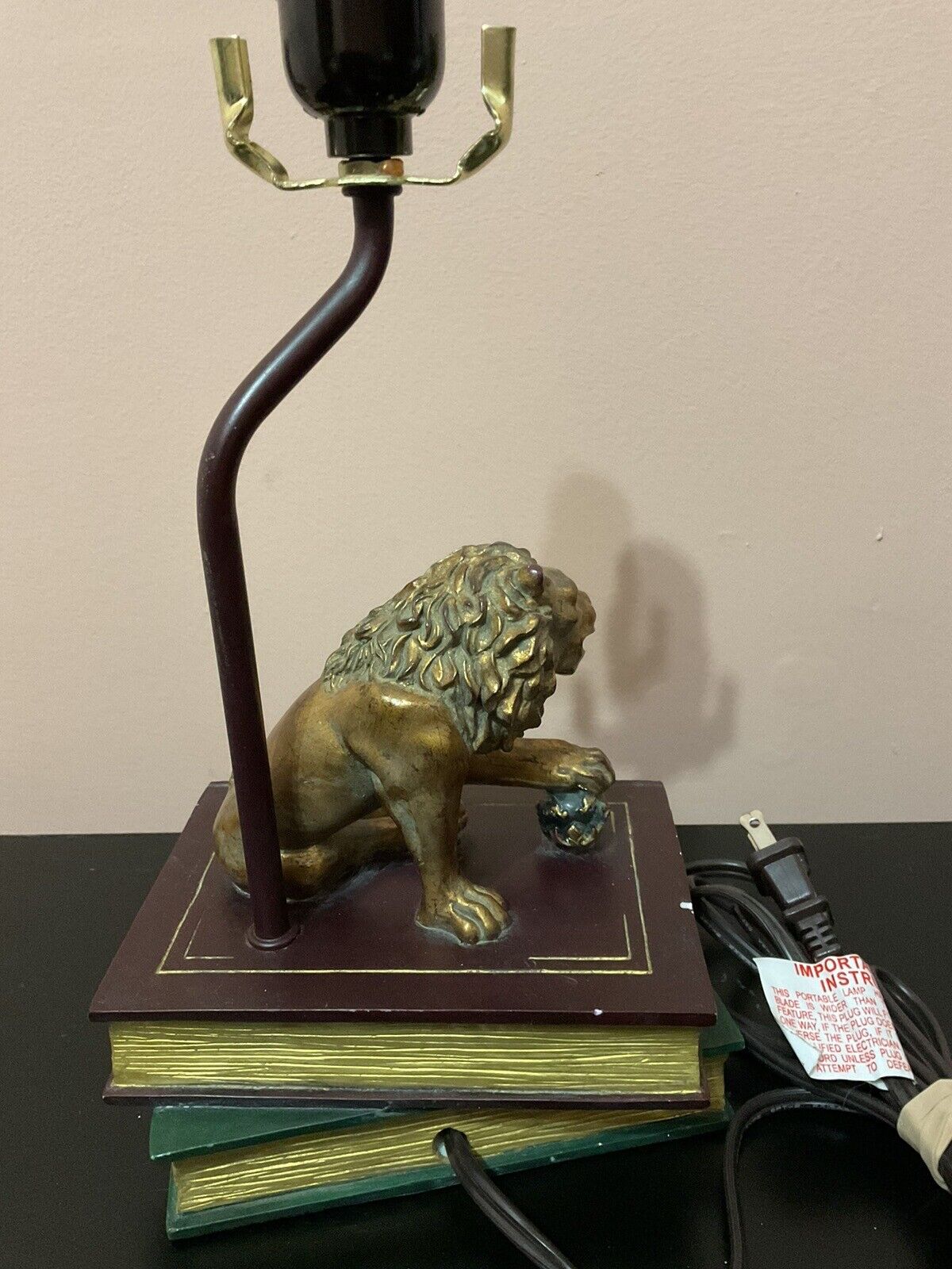 Antique Lamp Vintage Brass Lion Lamp