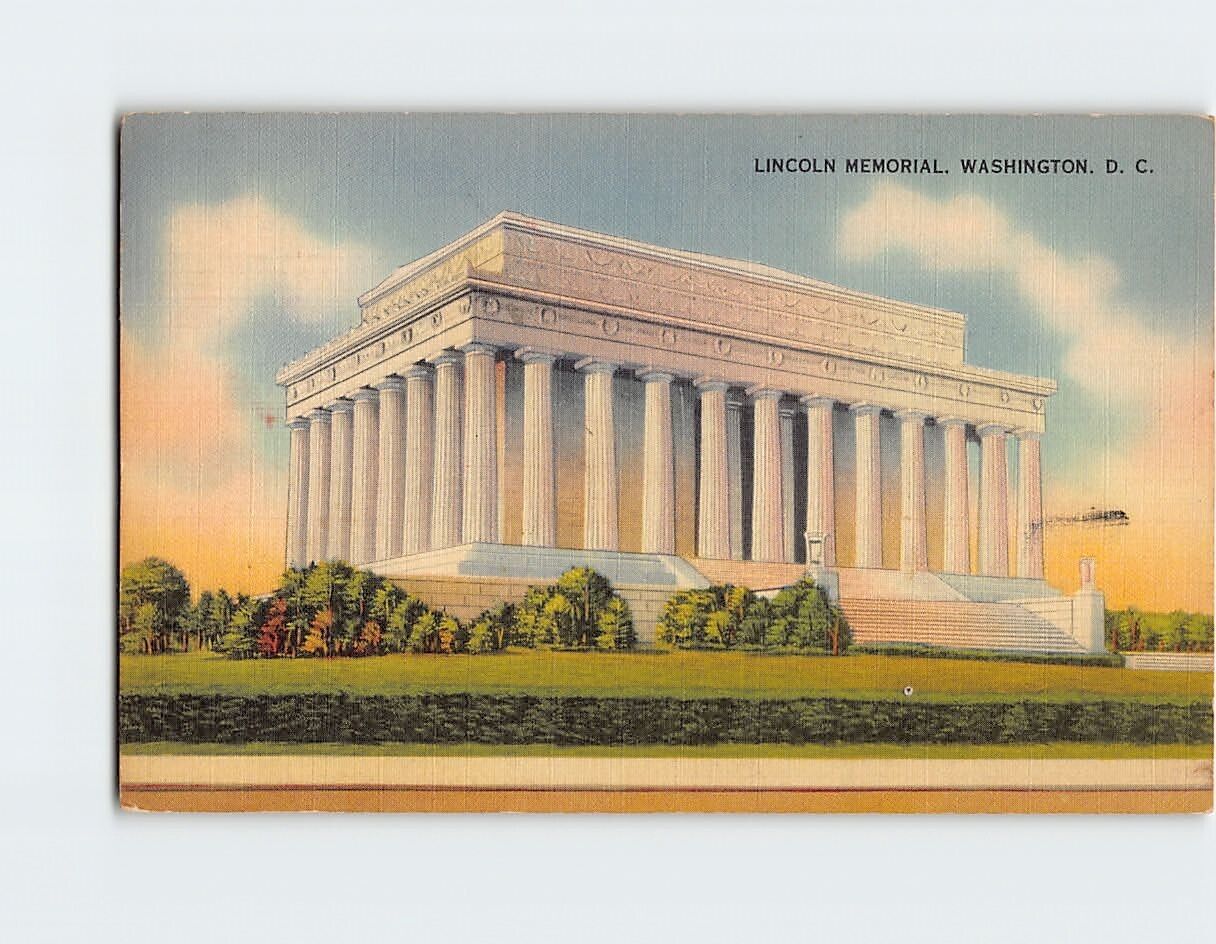 Postcard Lincoln Memorial Washington DC USA