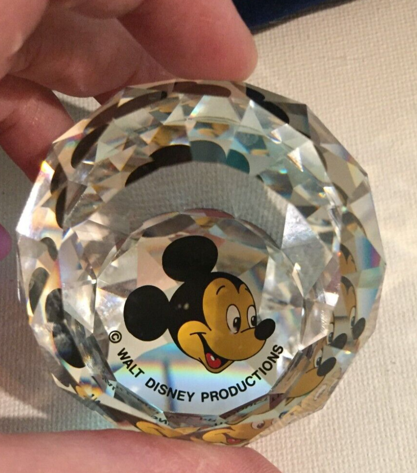 Swarovski Crystal Paperweight Small Disney Micky Mouse
