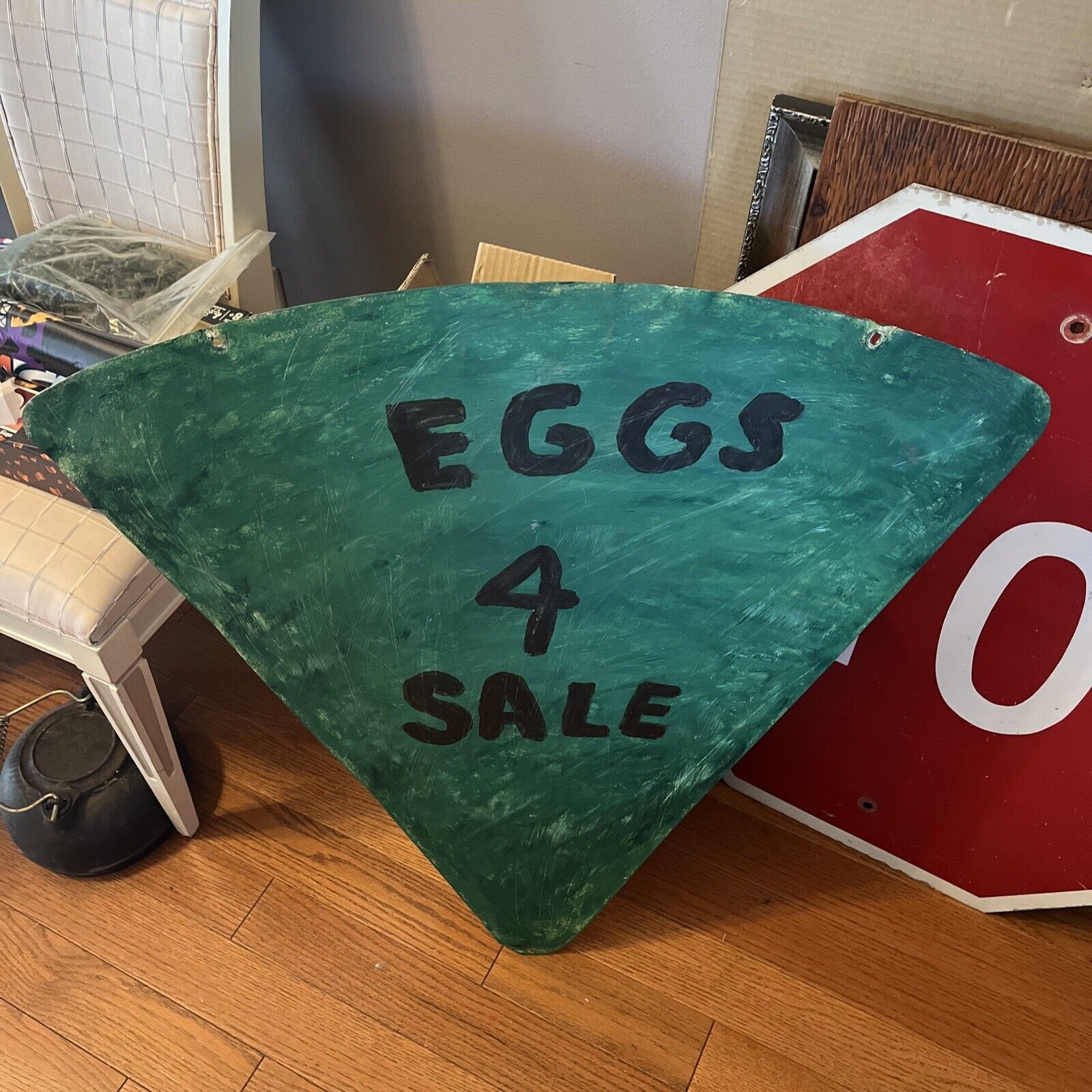 eggs for sale sign Vintage , Read) This Is An Original Oilzum Sign, Double Sided