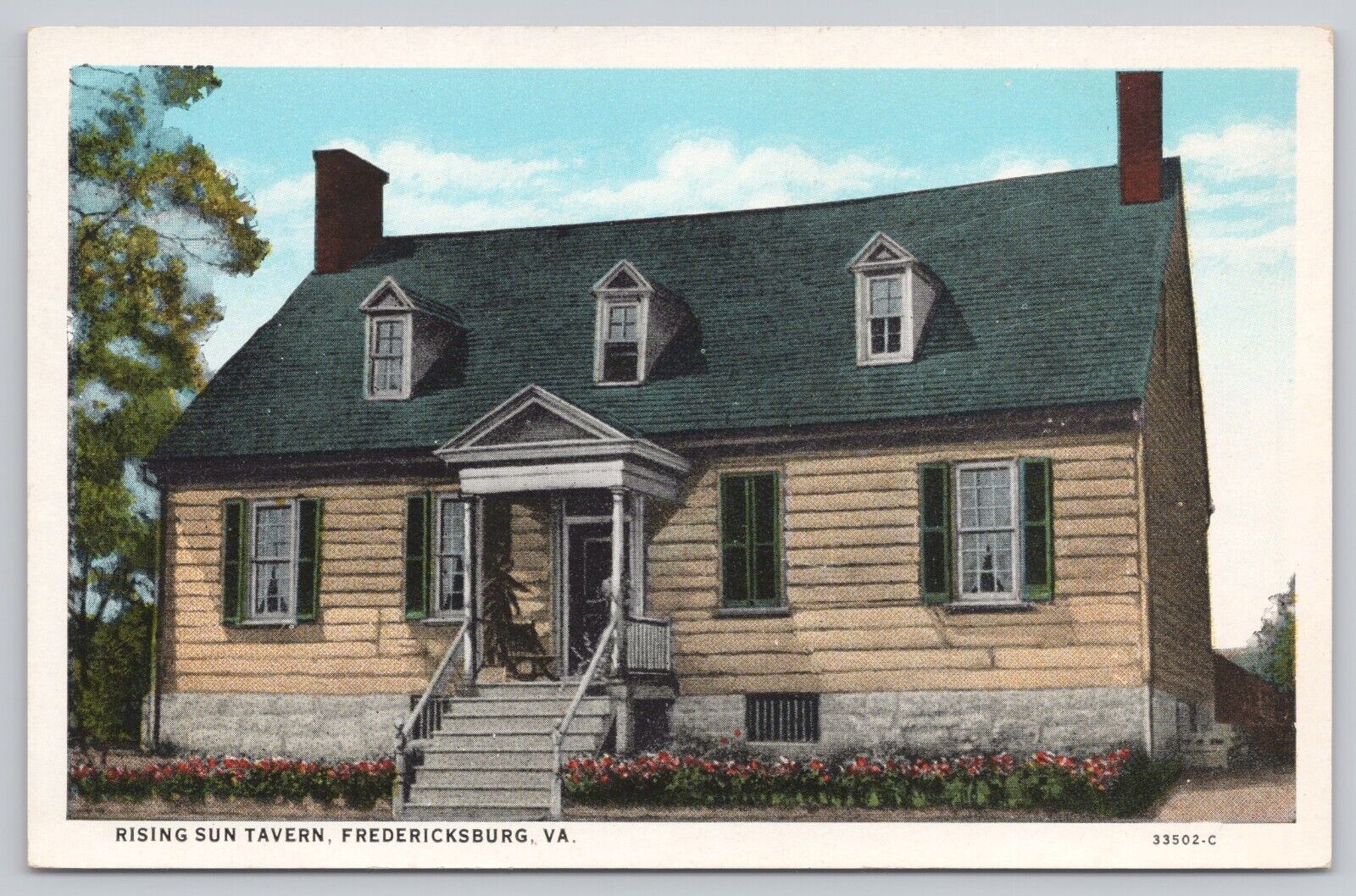 Fredericksburg Virginia, Rising Sun Tavern, Vintage Postcard