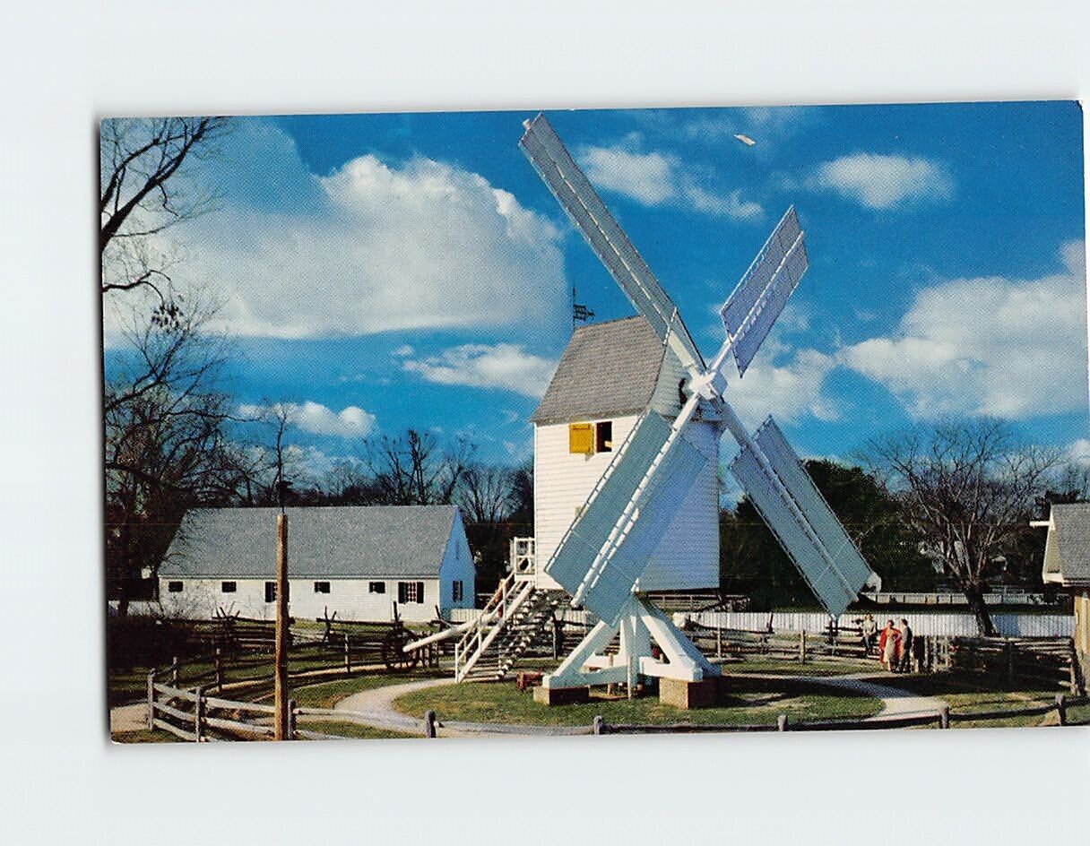 Postcard Robertson's Windmill, Williamsburg, Virginia USA