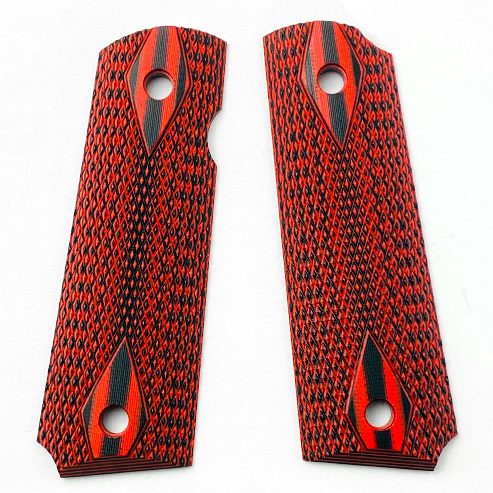 1 Pair Tactics 1911 Grips Red G10 Handle Patch Material Custom CNC Accessories