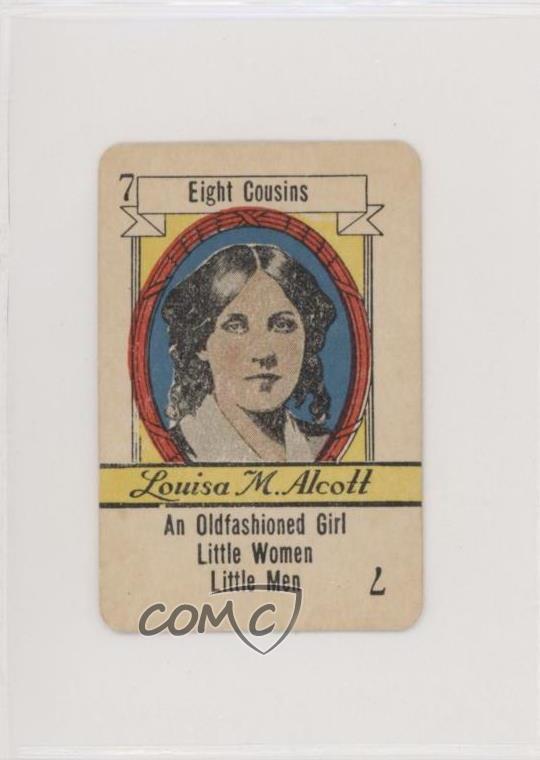 1935 Russell Famous Authors Card Game Louisa May Alcott (Eight Cousins) #7.2 3c7