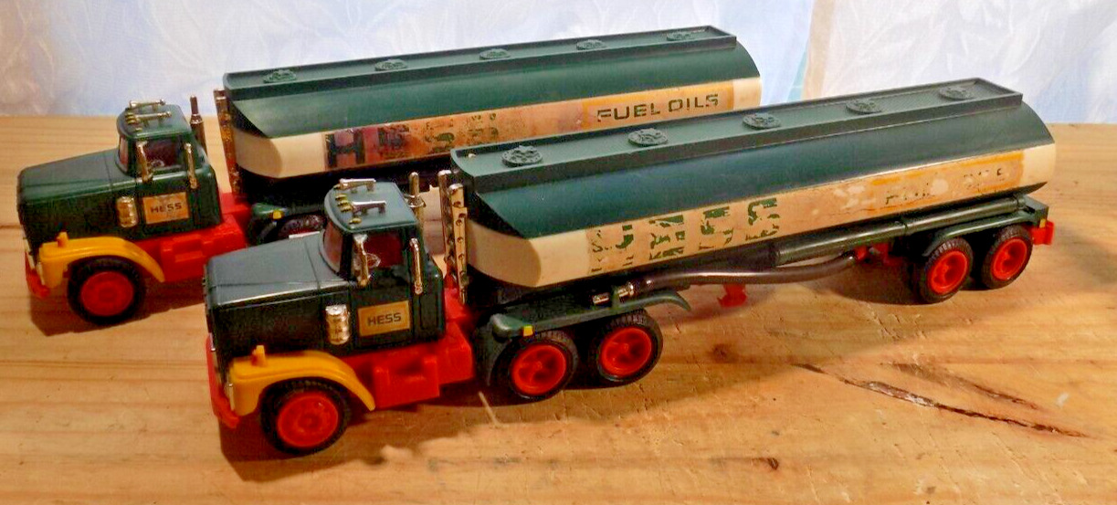 HESS 1977 TANKERS Two Trucks for Parts or Repair Made In Hong Kong