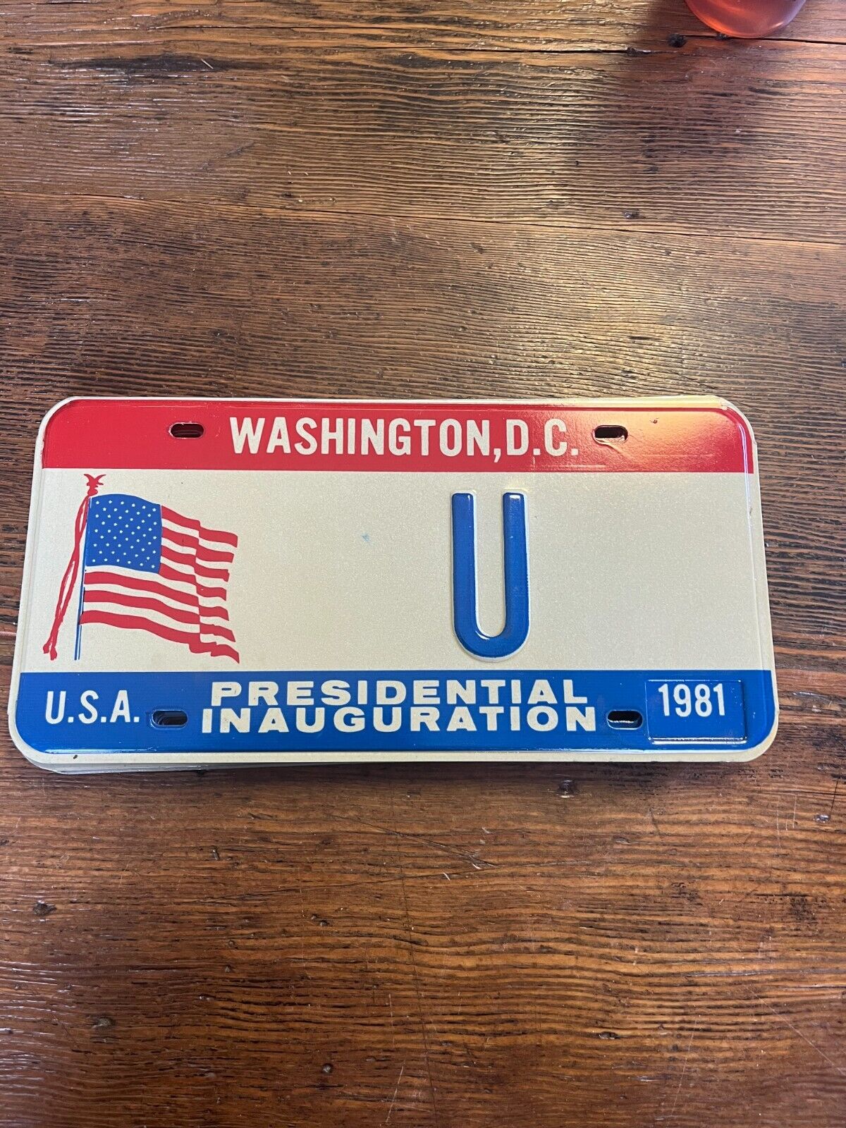 1981Washington D.C. License Plate  Presidential Inauguration 1981 USA Unused #U