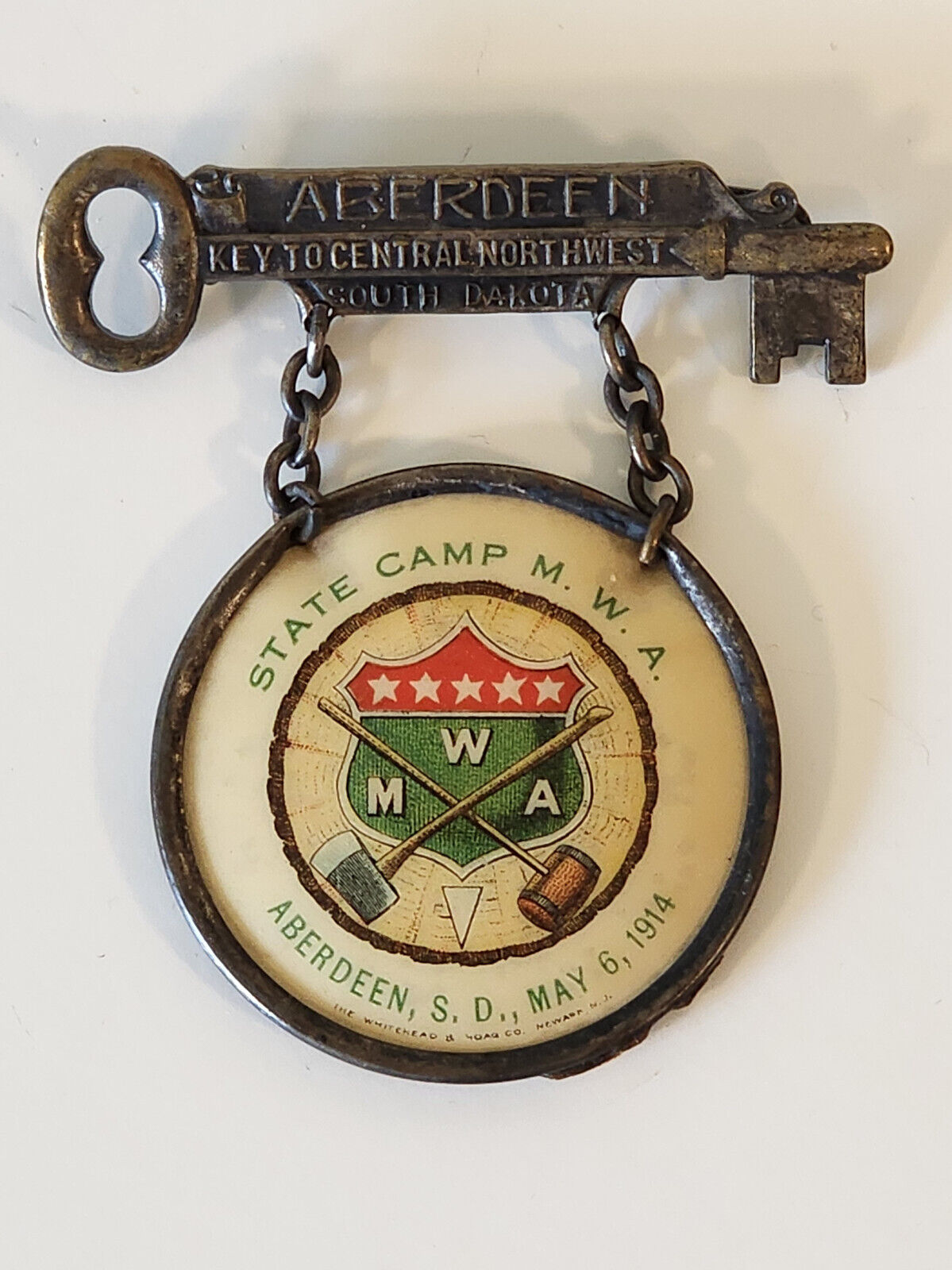 Aberdeen Sout Dakota State Camp M. W. A. May 6, 1914 pin Modern Woodmen