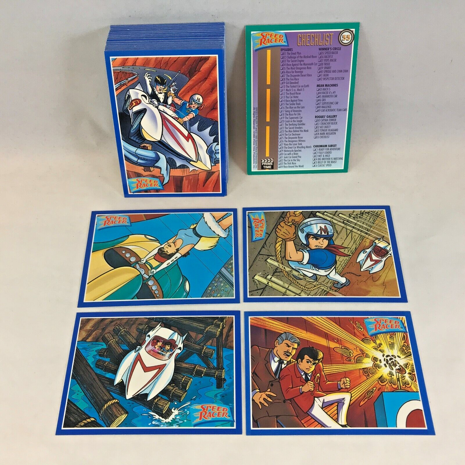 SPEED RACER (Prime Time/1993) Complete Trading Card Set CLASSIC ANIMATED IMAGES