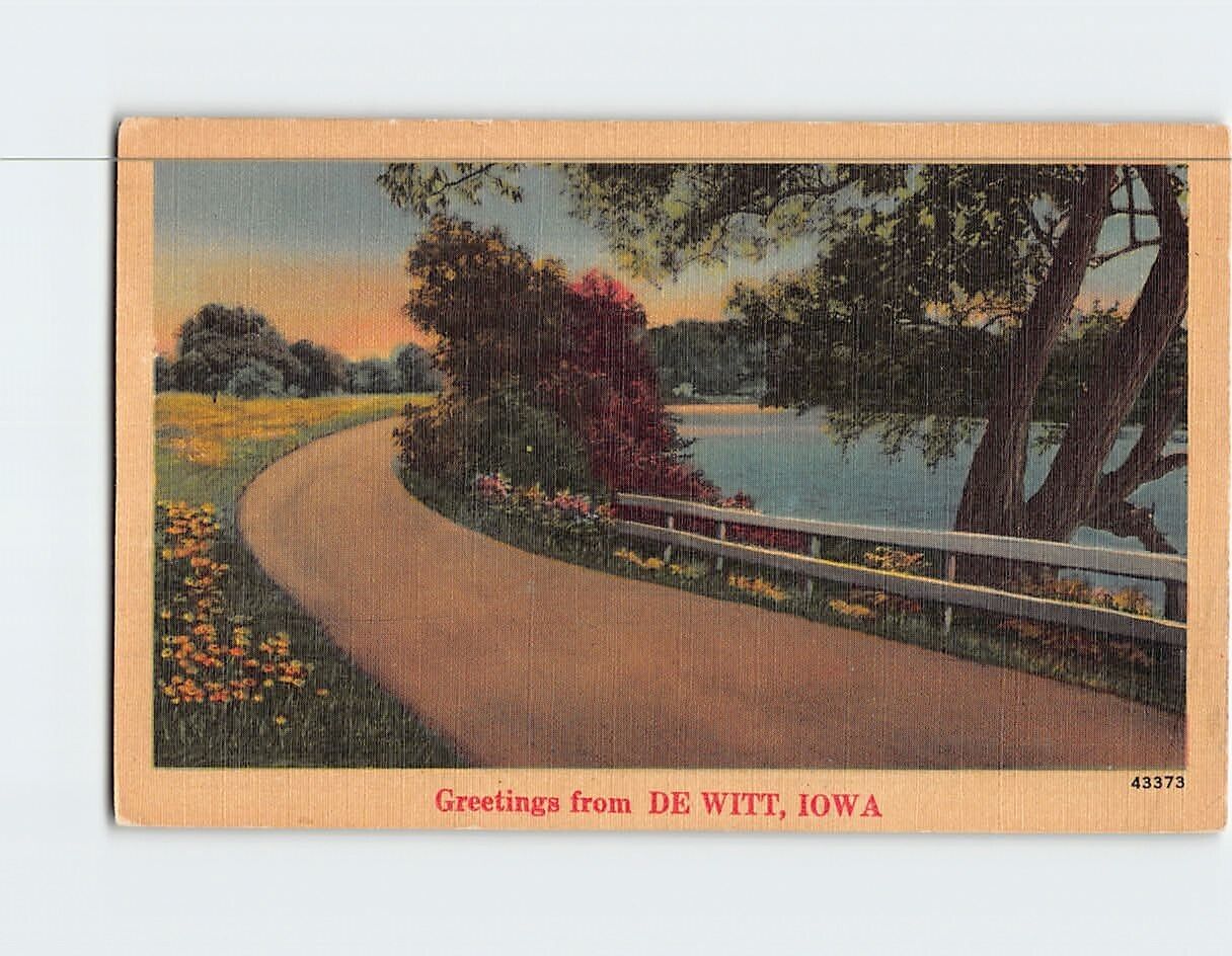 Postcard Greetings from DeWitt Iowa USA