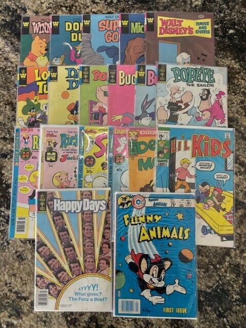 Whitman, Gold Key Comics, Looney Tunes, Disney,  others, Comic Book Lot Of 19