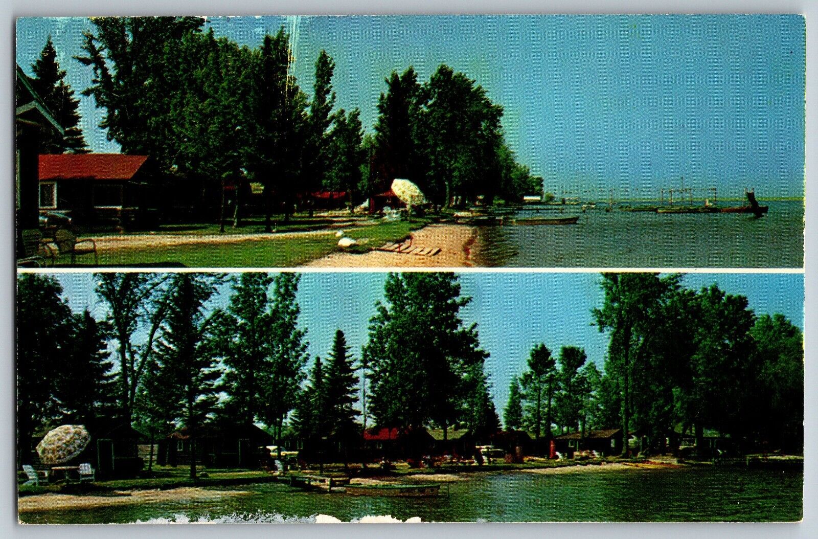 View of Hadley\'s Rustic Resorts - Family Resorts - Vintage Postcard - Unposted