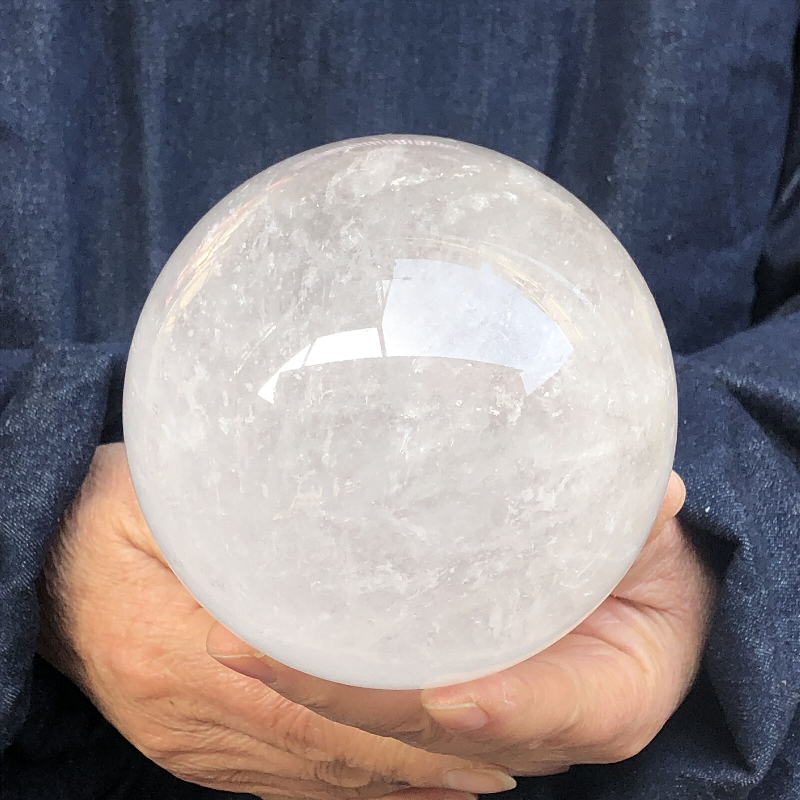 3.96LB Natural clear quartz sphere quartz crystal ball reiki healing CARE