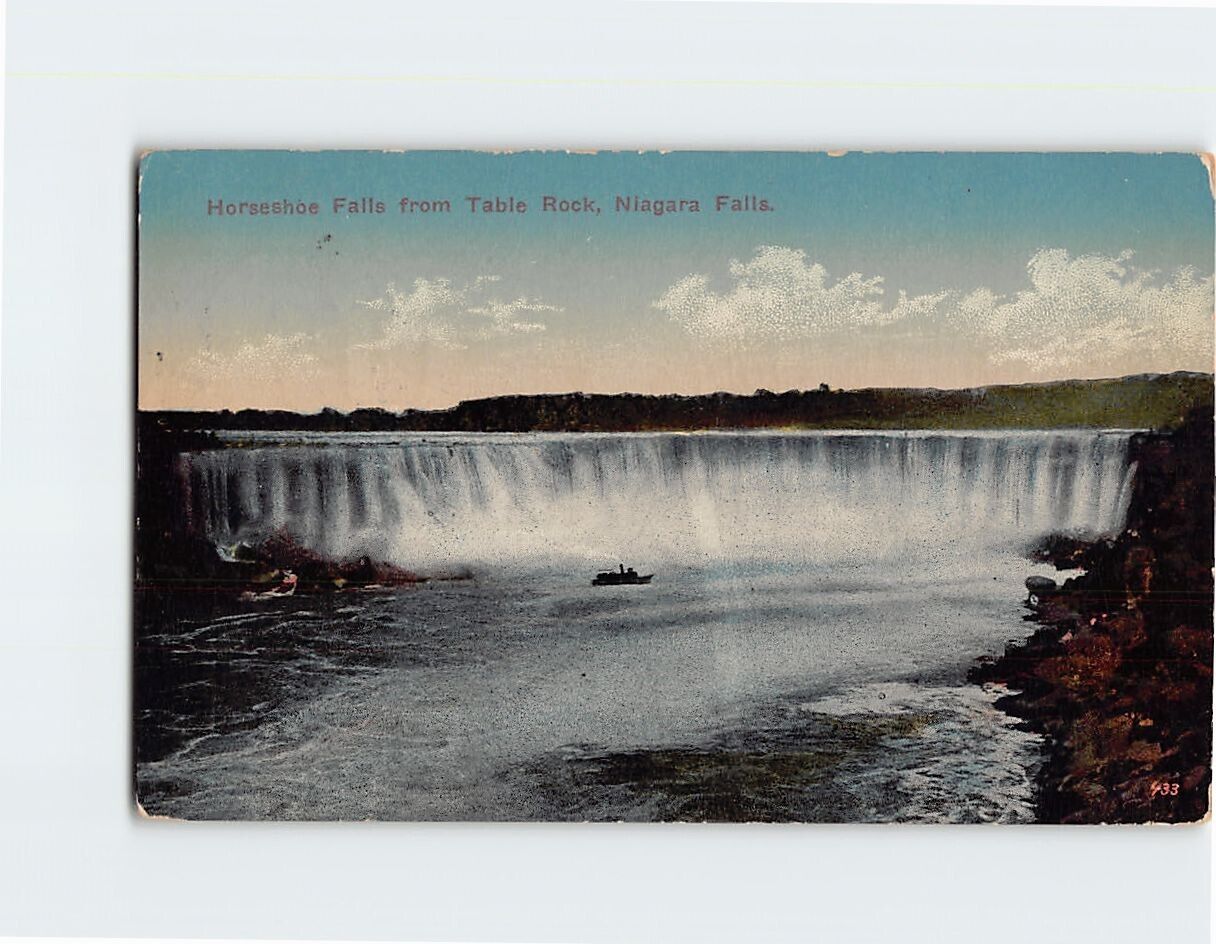 Postcard Horseshoe Falls from Table Rock Niagara Falls Ontario Canada