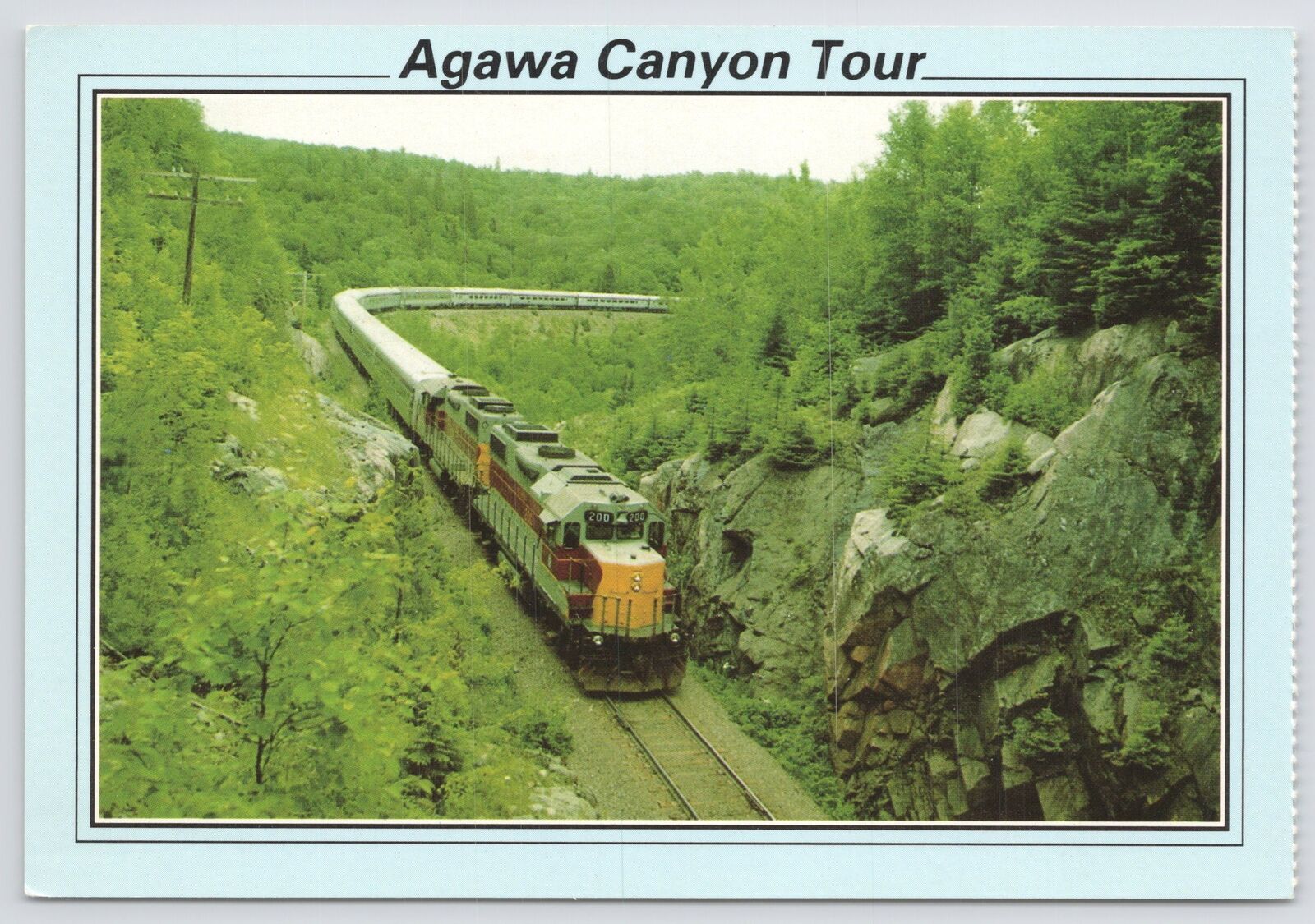 Transportation~Air View Agawa Canyon Tour Algoma Wilderness~Continental Postcard