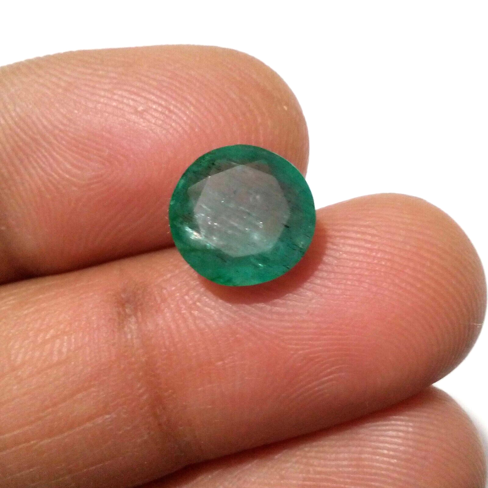 Wonderful Zambian Emerald Round Shape 4.50 Crt Top Green Faceted Loose Gemstone