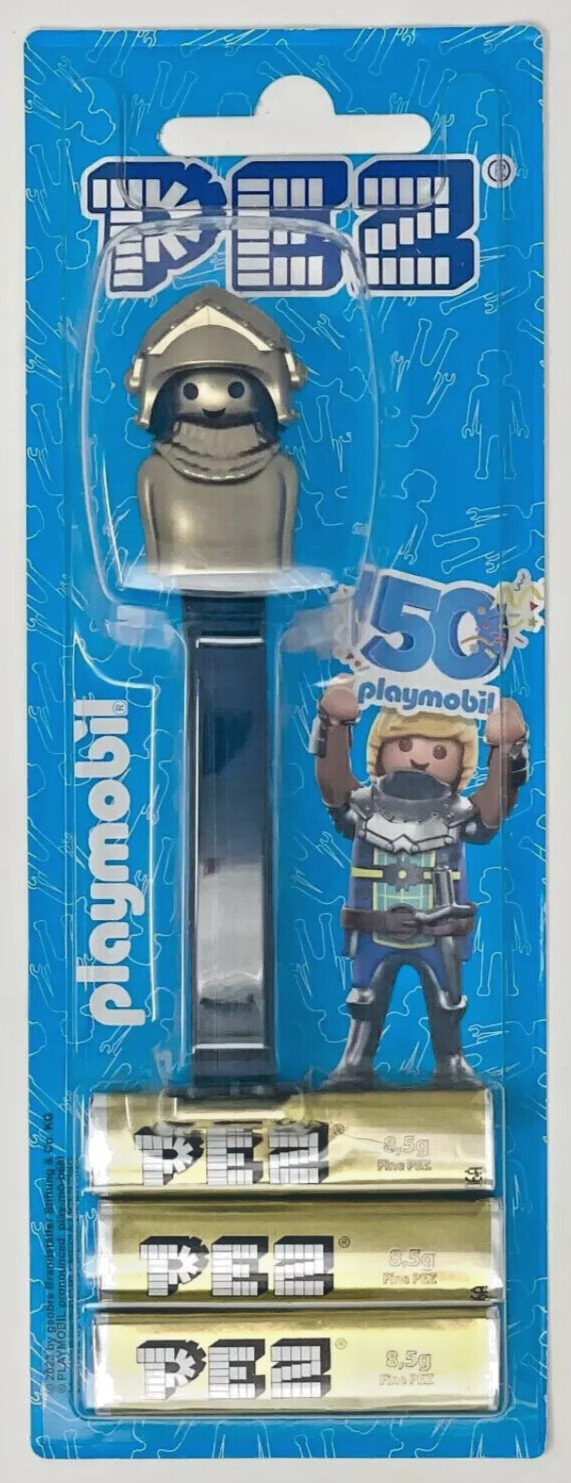 PEZ 50 Years Playmobil Gold Knight Limited to 1900 Pieces Sold Out  Euro Card