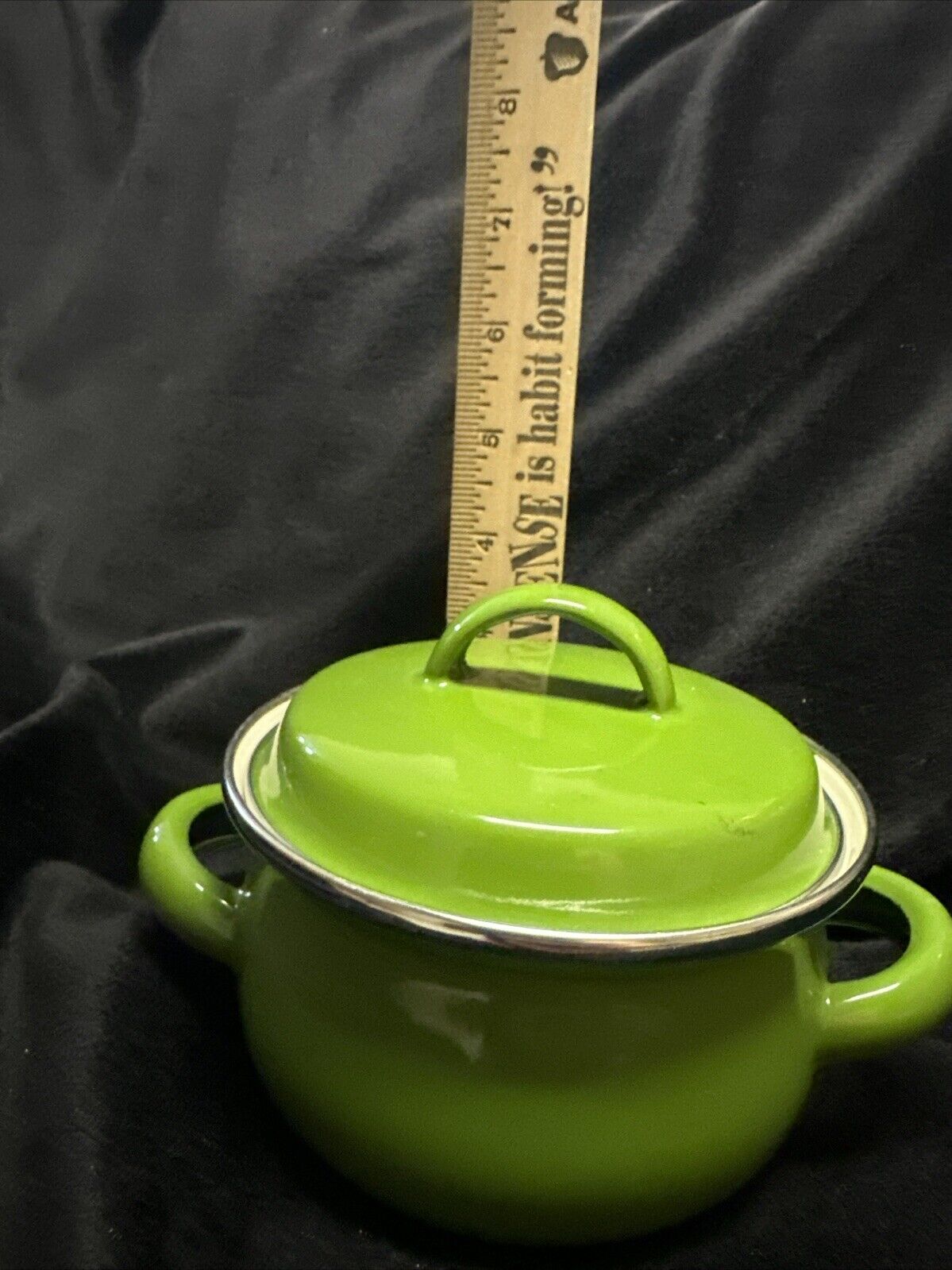 Vintage Mini Enamel Stick Pot