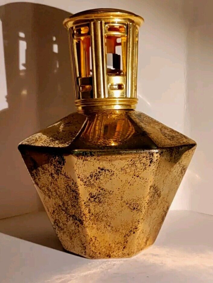 Artoria Limoges Paris Lampe Berger Beautiful Gold Octagon Fragrance Oil Lamp