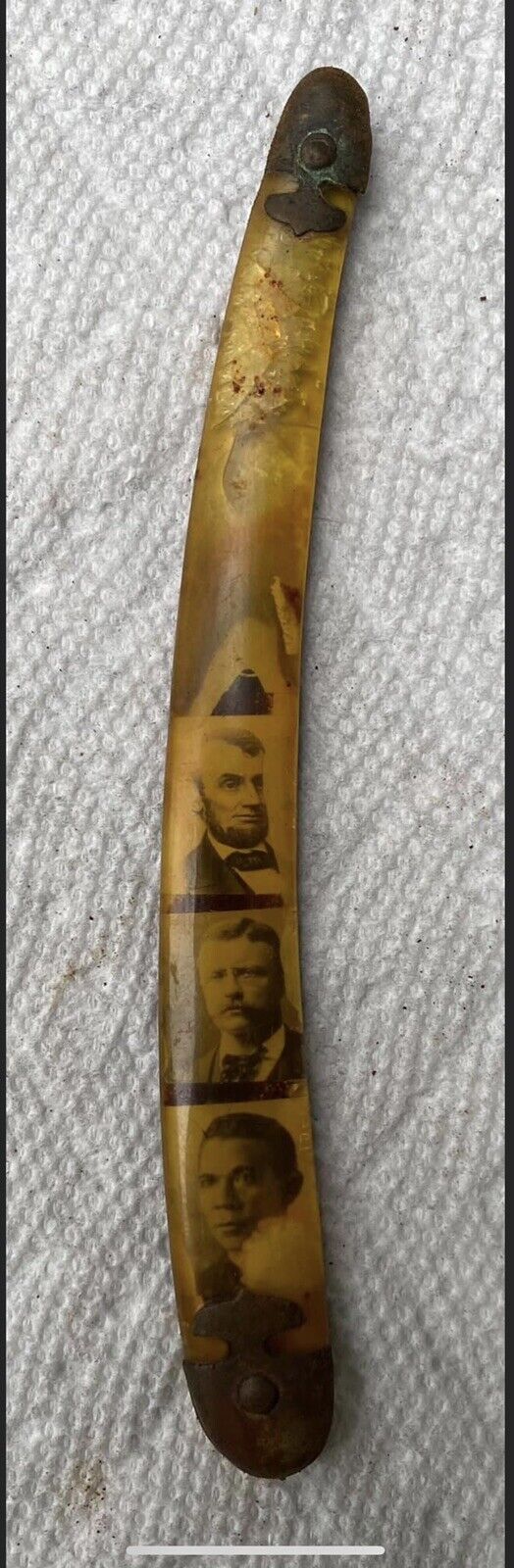 1904 EQUALITY Teddy Roosevelt & Booker T Washington Knife Celluloid Handle RARE