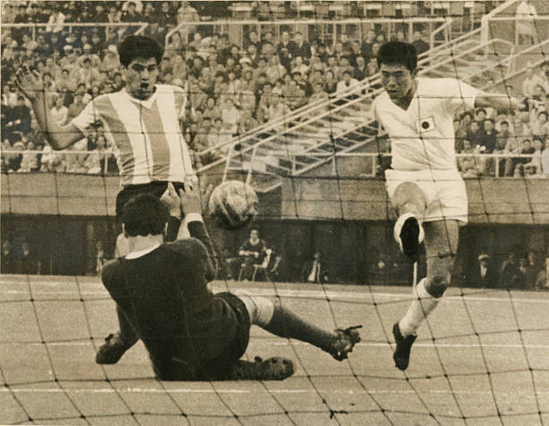 Ryuichi Sugiyama Of Japan Scores His Team\'s First Goal During T 1964 Old Photo