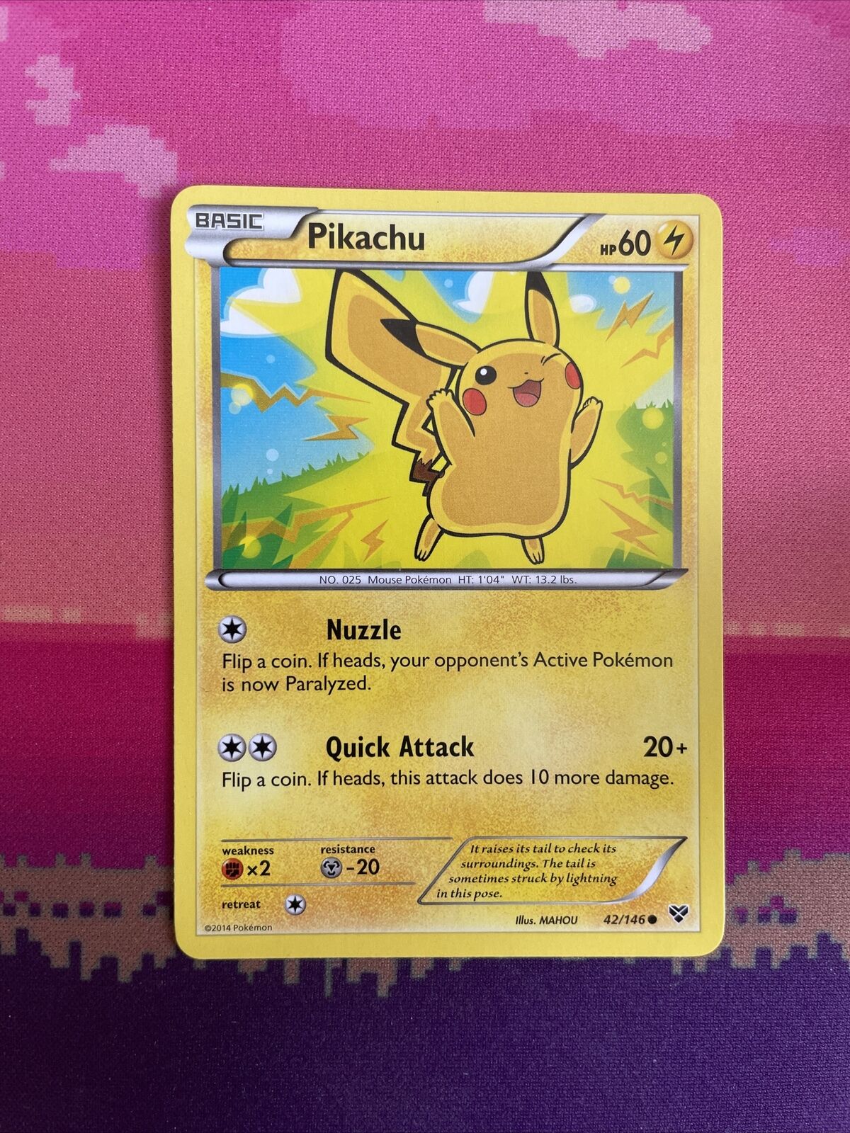 Pokemon Card Pikachu XY Base Set Common 42/146 Near Mint 