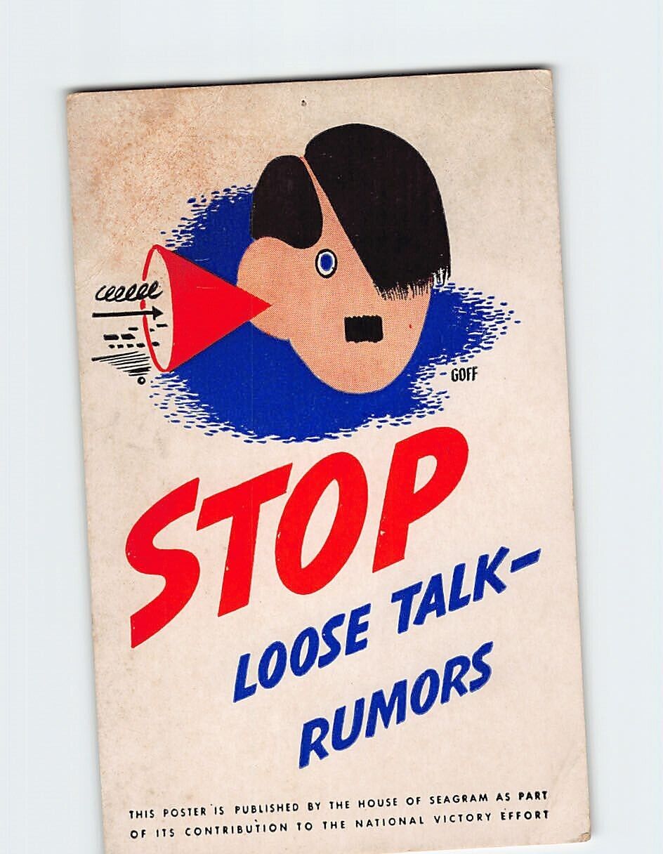 Postcard Stop Loose Talk Rumors