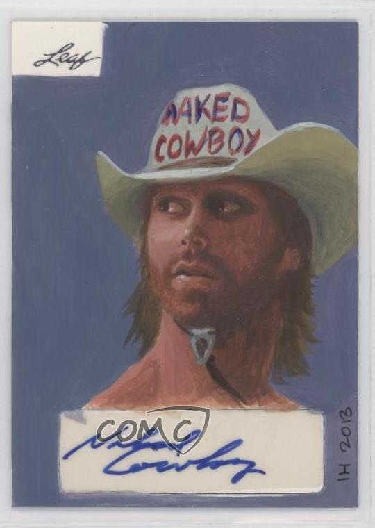 2013 Leaf Pop Century Sketch Cards 1/1 Naked Cowboy Ingrid Hardy Auto c9a