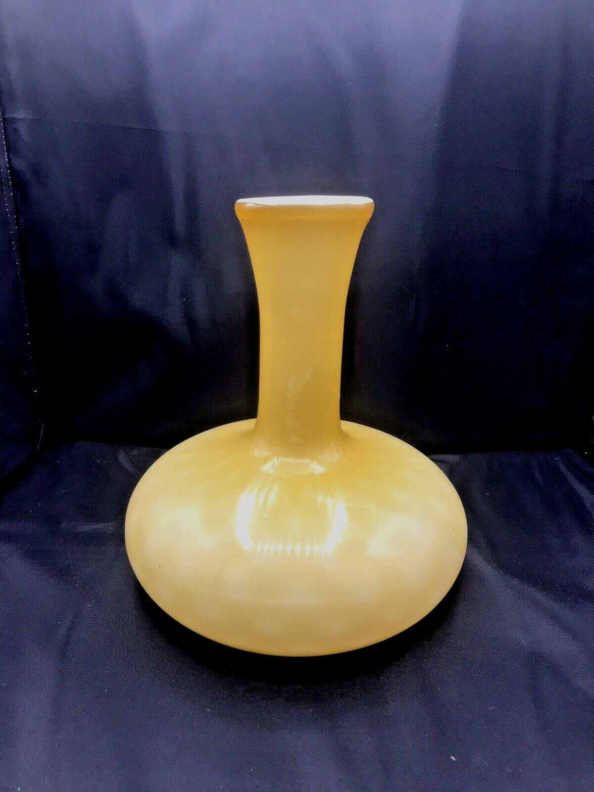 EMPOLI Italian Art Glass Vase Butterscotch Amber Cased 9\