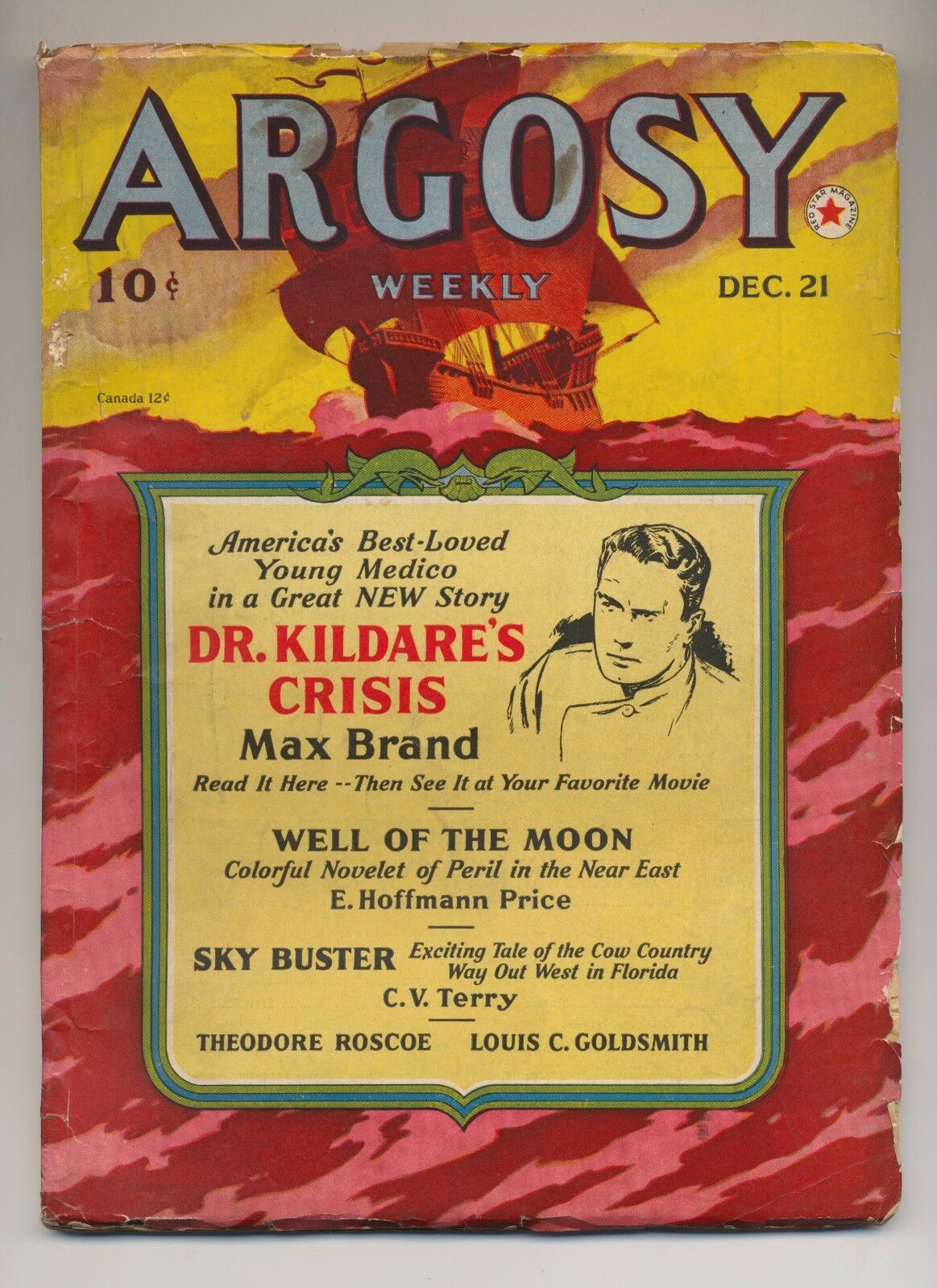 Argosy December 21, 1940 Vintage Pulp Magazine Very Good 