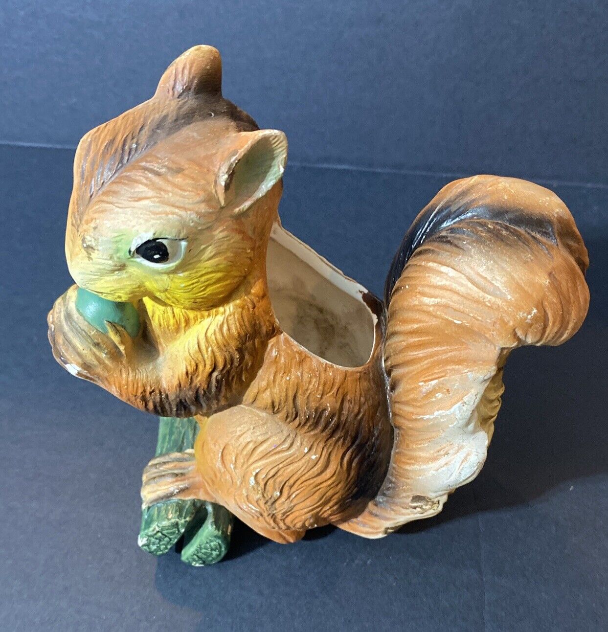 Vintage Ceramic Squirrel Planter