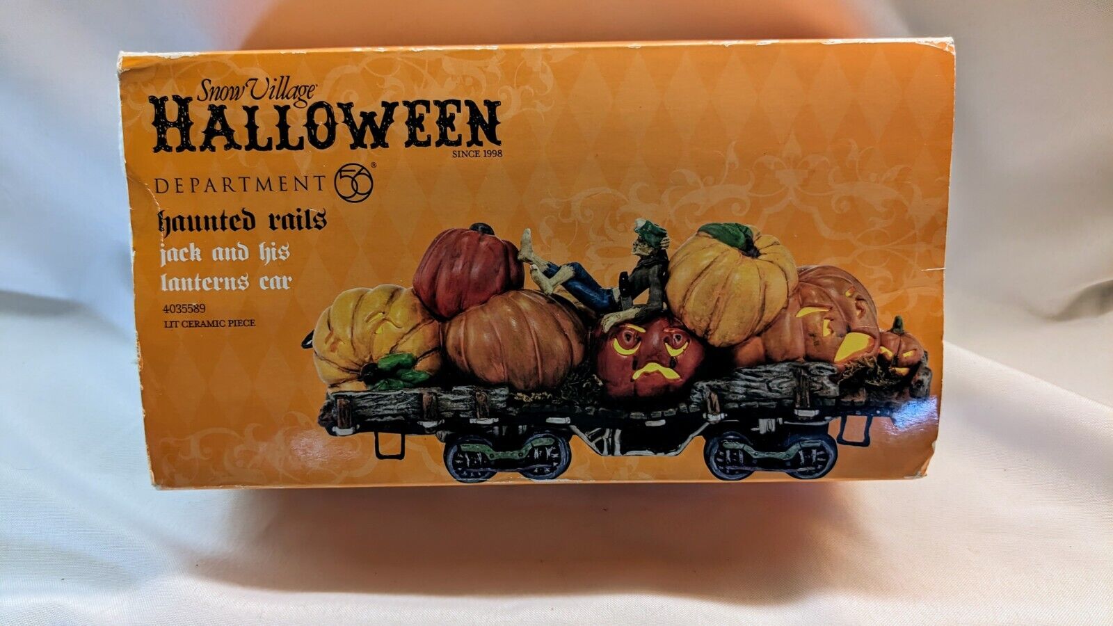 Dept 56 Halloween~Haunted Rails Jack and His Lanterns Car #4035589 Used? 