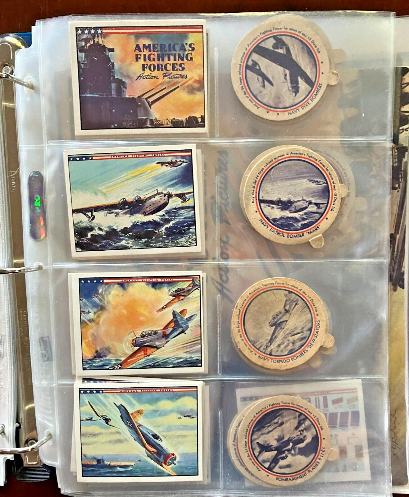 WW2 America's Fighting Forces Dixie Lids (17/23) and Cards (24/24)