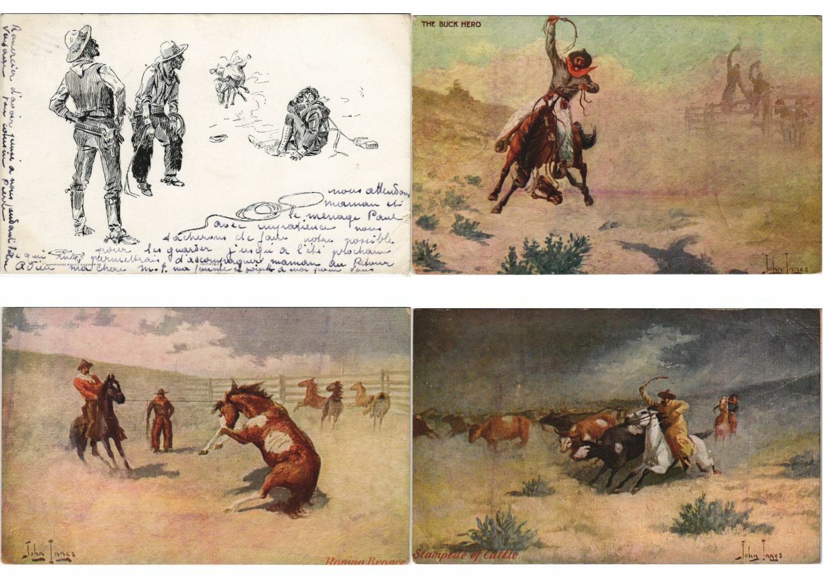 COWBOYS USA ETHNIC 15 Vintage Postcards Pre-1940 (L3027)