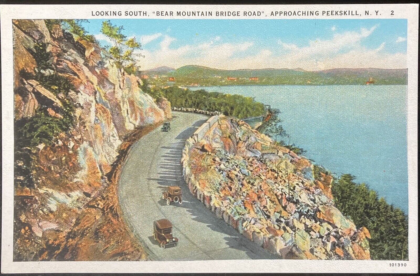 PEEKSKILL, NY. C.1925 PC.(M83)~VIEW OF “BEAR MOUNTAIN BRIDGE ROAD”