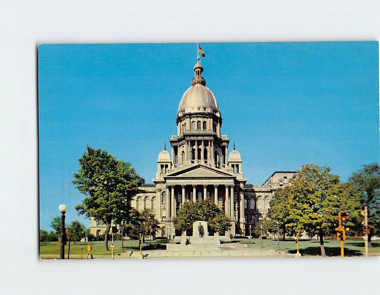 Postcard Illinois State Capitol Springfield Illinois USA