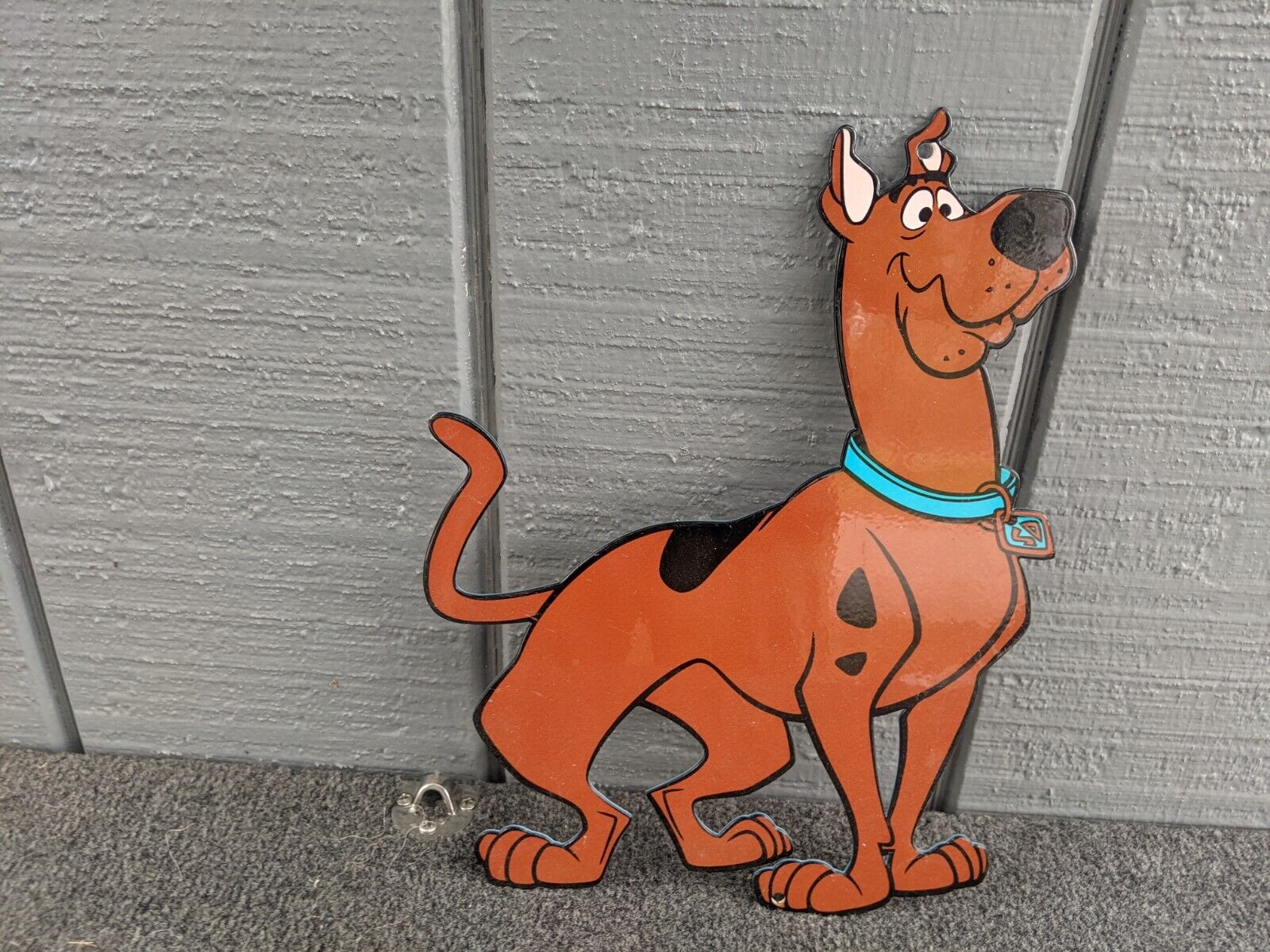 VINTAGE SCOOBY DO CARTOON CHARACTER PORCELAIN COATED METAL SIGN DIE CUT 12\