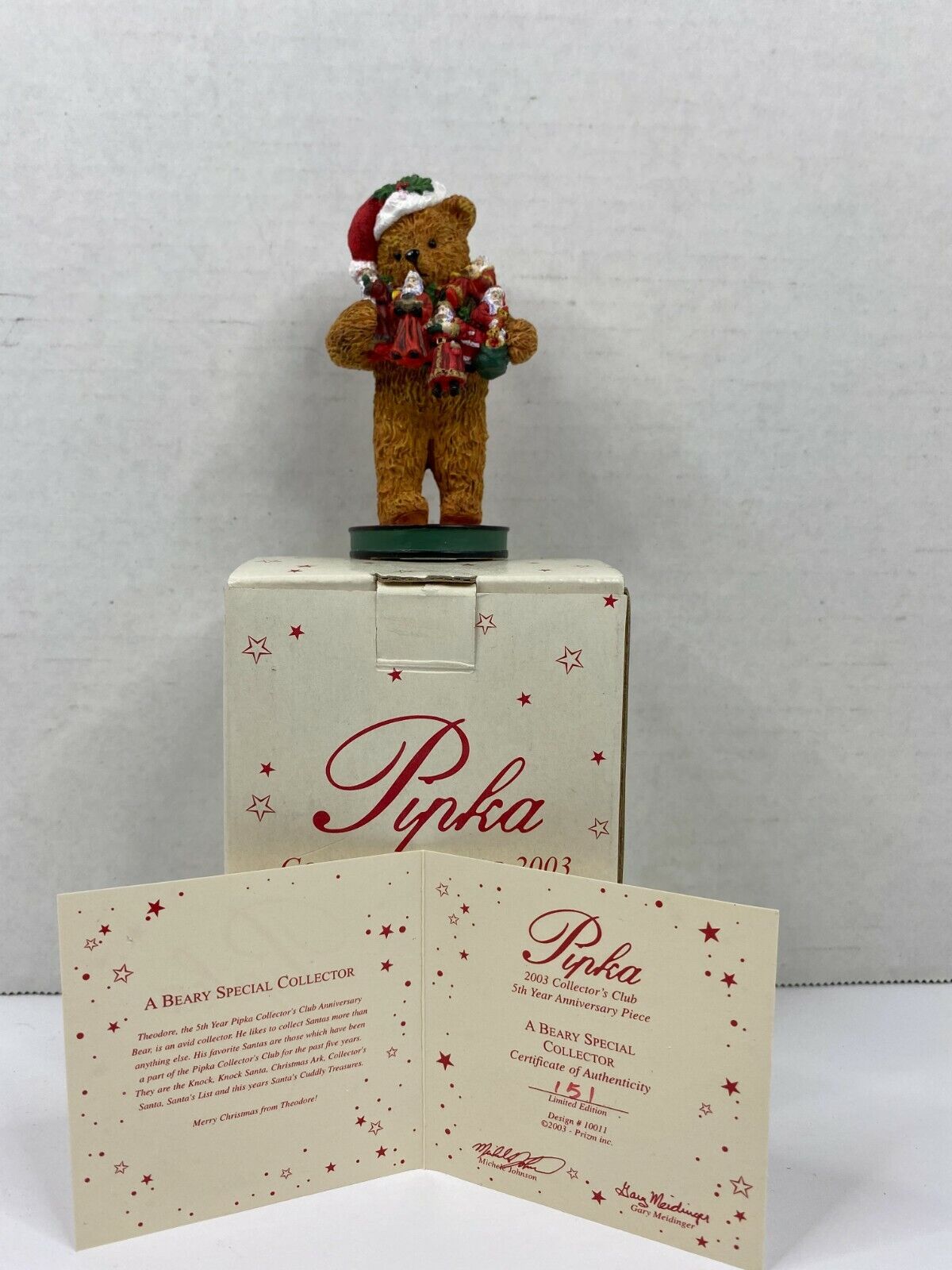Vintage Pipka, A Beary Special Collector, #10011, 2003, New, Open Box Christmas