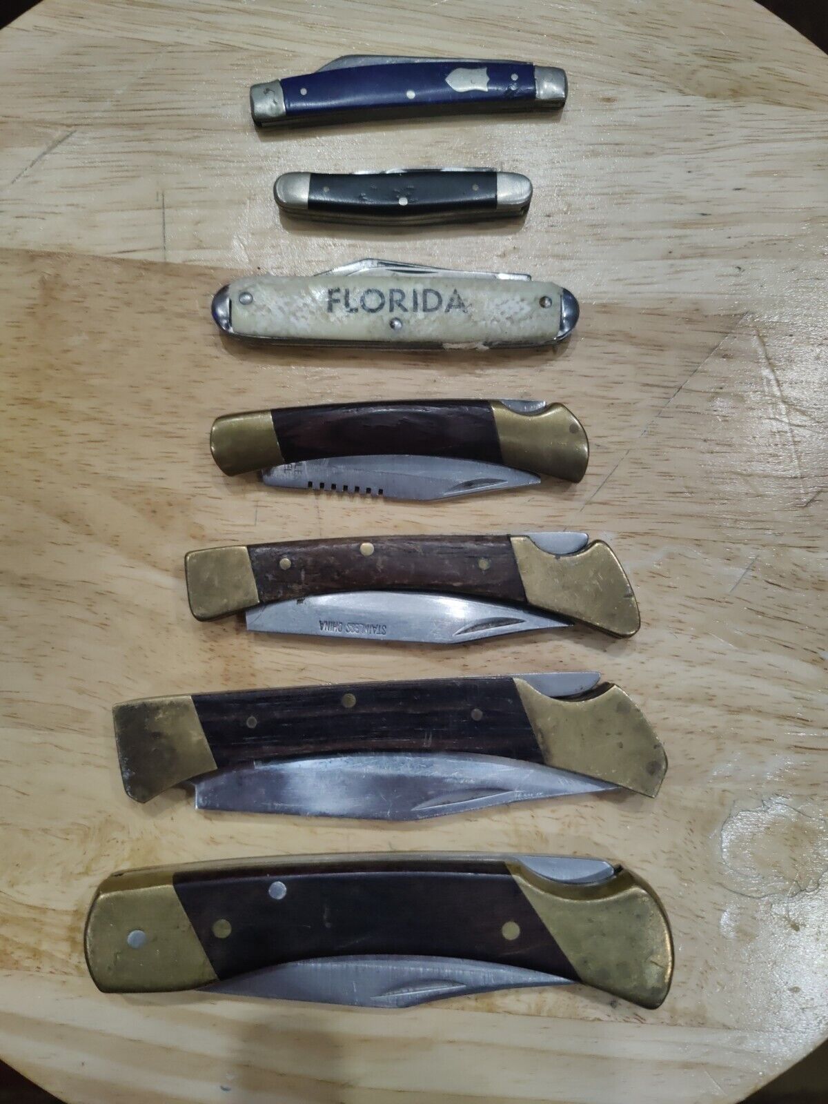 Lot Of 7 Vintage Folding Pocket Knives, Schrade