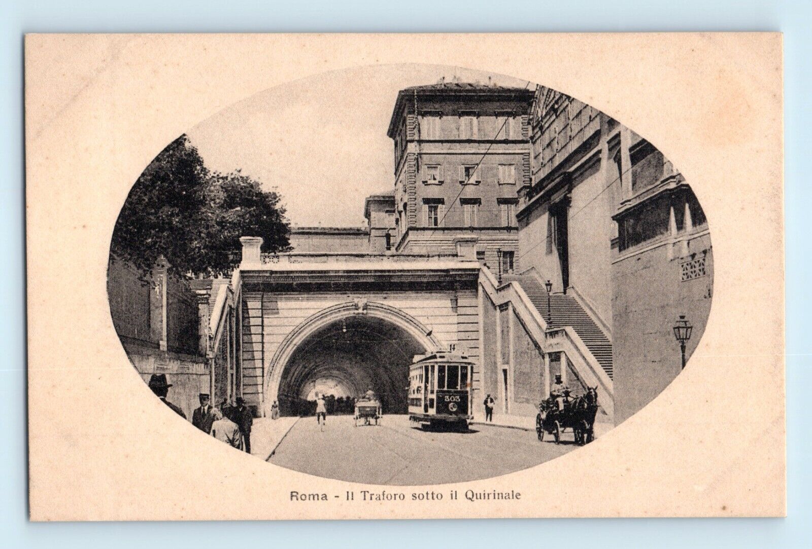 Tunnel Under the Quirinal Il Traforo sotto il Roma Rome Italy Vtg Postcard B8